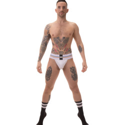 Barcode Berlin Jockstrap Proud Boy Blanc